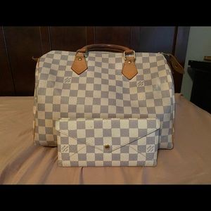 Authentic Louis Vuitton Speedy 30 Damier Azur